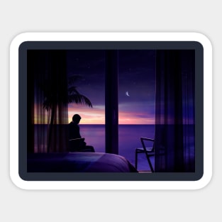 palm melancholia Sticker